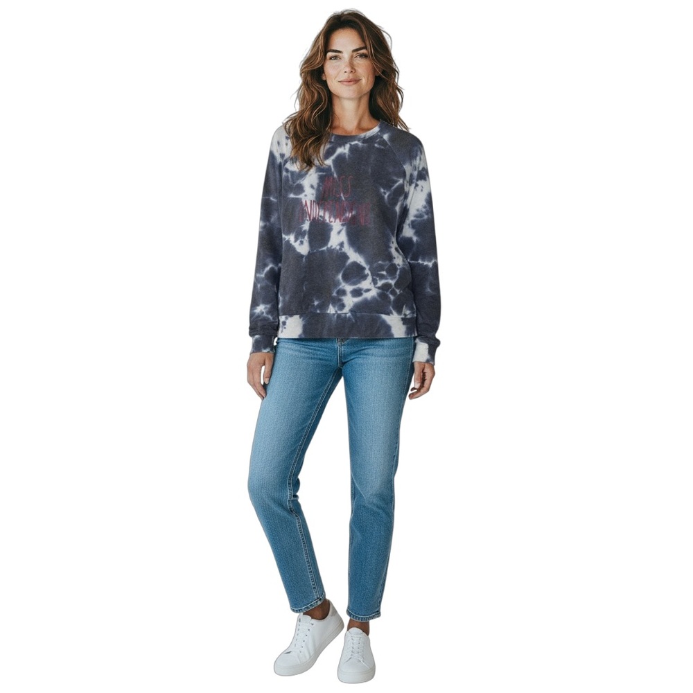 RAE DUNN Women’s Long Sleeve Tie Dye Miss Independent Sweatshirt XL
